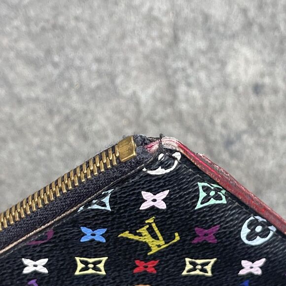 💕SOLD💕Louis Vuitton X Takashi Murakami Key Pouch Cles - Monogram Multicolore - Picture 6 of 12